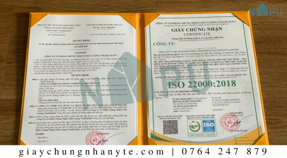 Dịch vụ làm giấy chứng nhận ISO 22000 sản xuất thực phẩm TRỌN GÓI